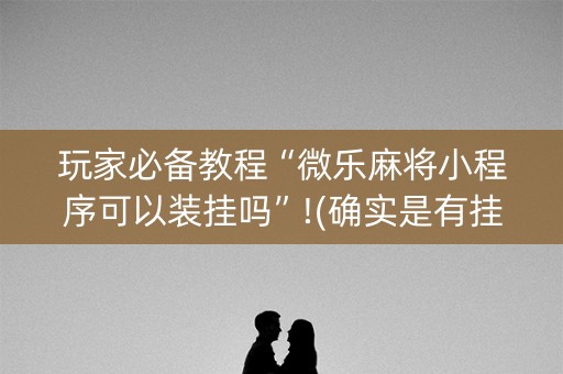 玩家必备教程“微乐麻将小程序可以装挂吗”!(确实是有挂)-知乎