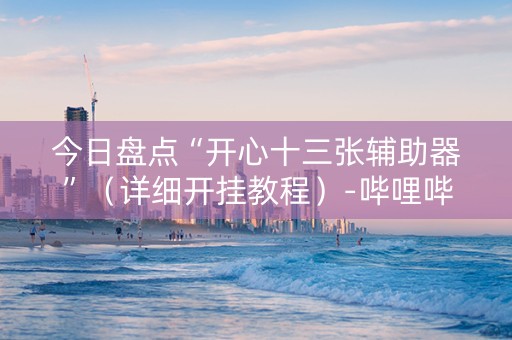 今日盘点“开心十三张辅助器”（详细开挂教程）-哔哩哔哩