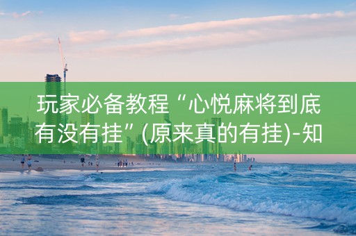 玩家必备教程“心悦麻将到底有没有挂”(原来真的有挂)-知乎