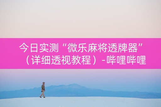 今日实测“微乐麻将透牌器”（详细透视教程）-哔哩哔哩