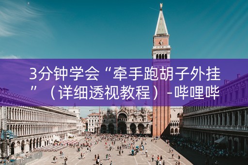 3分钟学会“牵手跑胡子外挂”（详细透视教程）-哔哩哔哩