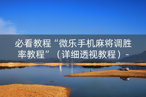 必看教程“微乐手机麻将调胜率教程”（详细透视教程）-哔哩哔哩