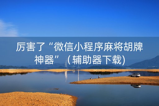 厉害了“微信小程序麻将胡牌神器”（辅助器下载)