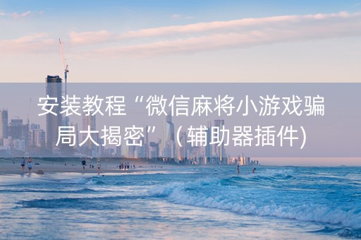 安装教程“微信麻将小游戏骗局大揭密”（辅助器插件)