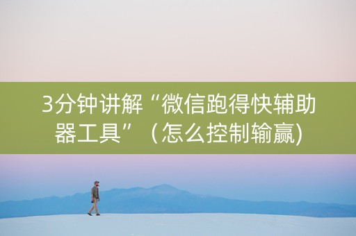 3分钟讲解“微信跑得快辅助器工具”（怎么控制输赢)