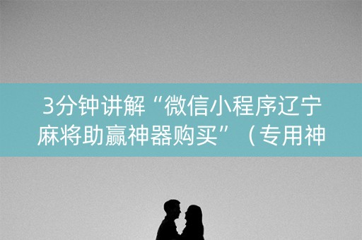 3分钟讲解“微信小程序辽宁麻将助赢神器购买”（专用神器下载)