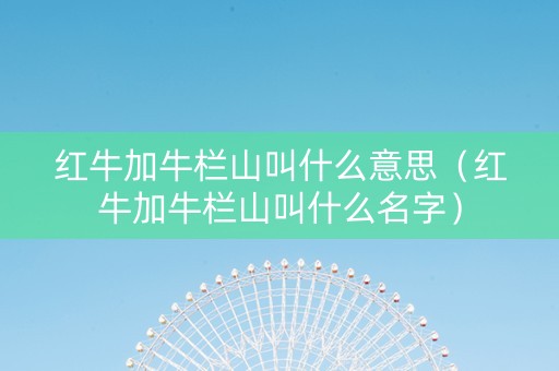 红牛加牛栏山叫什么意思（红牛加牛栏山叫什么名字）