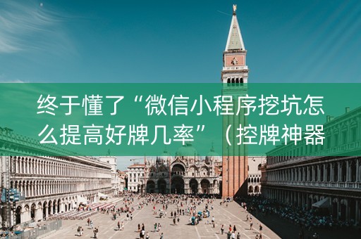 终于懂了“微信小程序挖坑怎么提高好牌几率”（控牌神器)