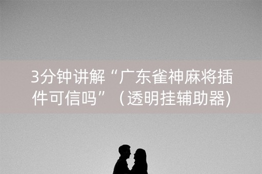 3分钟讲解“广东雀神麻将插件可信吗”（透明挂辅助器)