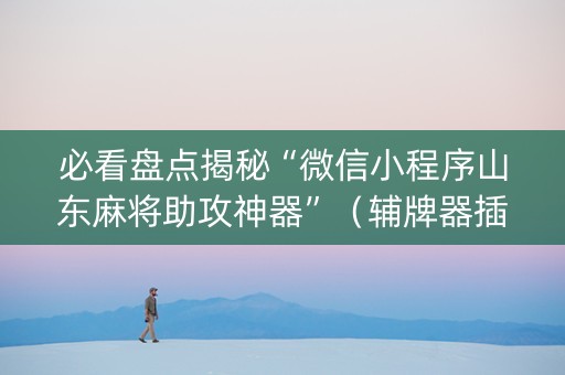 必看盘点揭秘“微信小程序山东麻将助攻神器”（辅牌器插件购买)