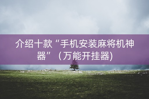 介绍十款“手机安装麻将机神器”（万能开挂器)