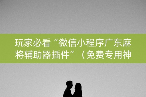 玩家必看“微信小程序广东麻将辅助器插件”（免费专用神器)