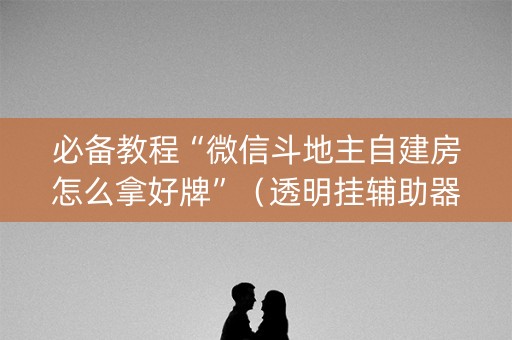 必备教程“微信斗地主自建房怎么拿好牌”（透明挂辅助器)