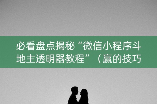 必看盘点揭秘“微信小程序斗地主透明器教程”（赢的技巧规律)