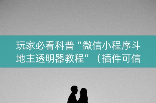 玩家必看科普“微信小程序斗地主透明器教程”（插件可信吗)