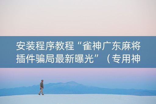 安装程序教程“雀神广东麻将插件骗局最新曝光”（专用神器下载)