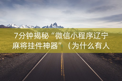 7分钟揭秘“微信小程序辽宁麻将挂件神器”（为什么有人一直赢)