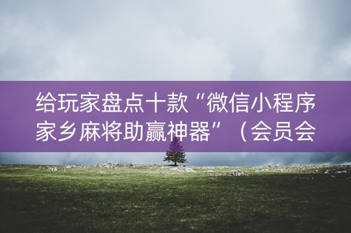 给玩家盘点十款“微信小程序家乡麻将助赢神器”（会员会提高胜率吗)