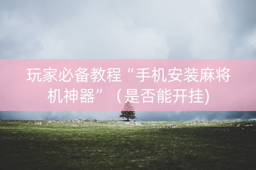 玩家必备教程“手机安装麻将机神器”（是否能开挂)