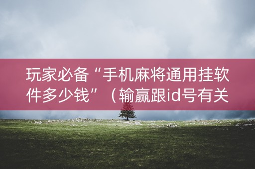 玩家必备“手机麻将通用挂软件多少钱”（输赢跟id号有关系吗)