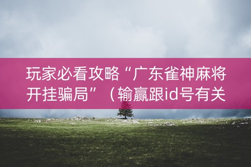 玩家必看攻略“广东雀神麻将开挂骗局”（输赢跟id号有关系吗)