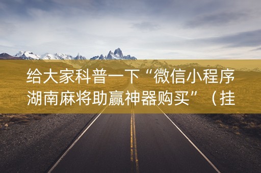 给大家科普一下“微信小程序湖南麻将助赢神器购买”（挂件神器)