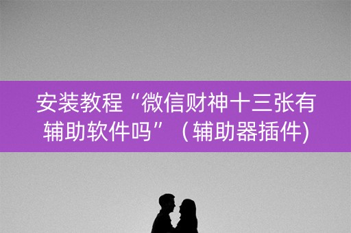 安装教程“微信财神十三张有辅助软件吗”（辅助器插件)