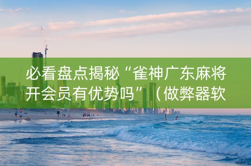 必看盘点揭秘“雀神广东麻将开会员有优势吗”（做弊器软件下载)