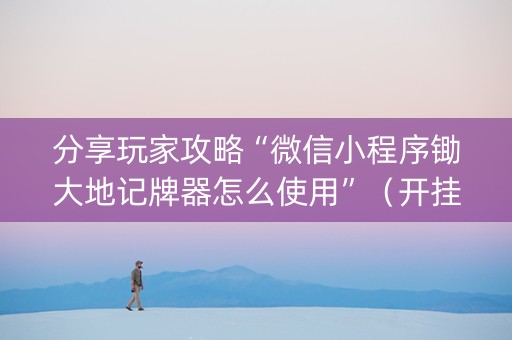 分享玩家攻略“微信小程序锄大地记牌器怎么使用”（开挂辅助器插件)