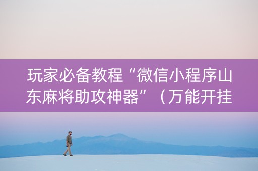 玩家必备教程“微信小程序山东麻将助攻神器”（万能开挂神器)