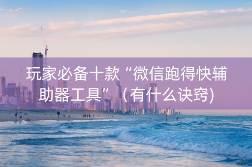 玩家必备十款“微信跑得快辅助器工具”（有什么诀窍)