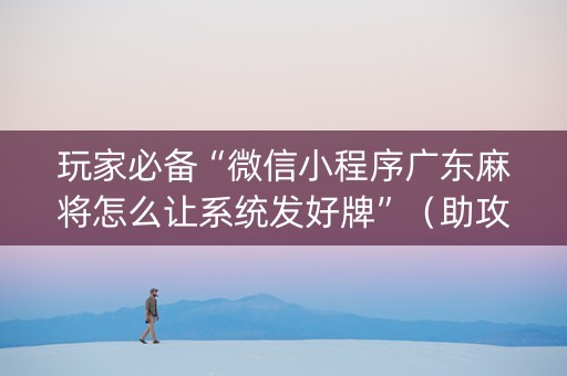 玩家必备“微信小程序广东麻将怎么让系统发好牌”（助攻神器)