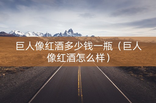 巨人像红酒多少钱一瓶（巨人像红酒怎么样）