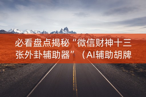 必看盘点揭秘“微信财神十三张外卦辅助器”（AI辅助胡牌规则)