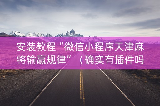 安装教程“微信小程序天津麻将输赢规律”（确实有插件吗)