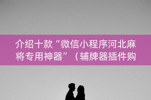 介绍十款“微信小程序河北麻将专用神器”（辅牌器插件购买)
