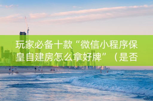 玩家必备十款“微信小程序保皇自建房怎么拿好牌”（是否能开挂)