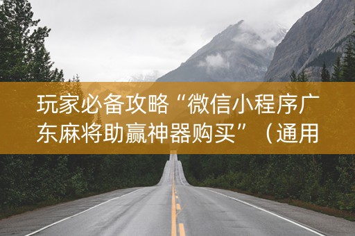 玩家必备攻略“微信小程序广东麻将助赢神器购买”（通用挂软件多少钱)