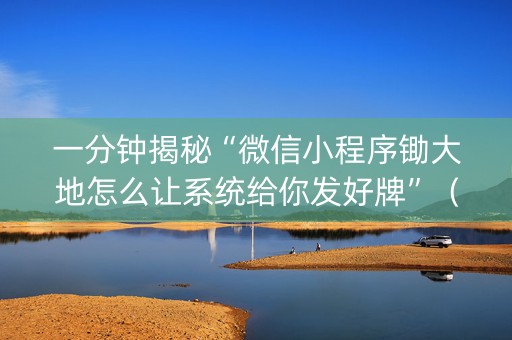 一分钟揭秘“微信小程序锄大地怎么让系统给你发好牌”（辅助软件)