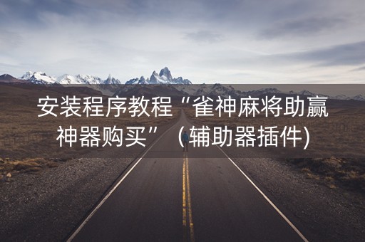 安装程序教程“雀神麻将助赢神器购买”（辅助器插件)