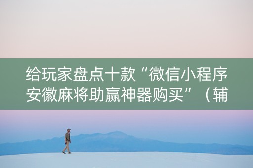 给玩家盘点十款“微信小程序安徽麻将助赢神器购买”（辅助器插件)