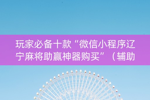 玩家必备十款“微信小程序辽宁麻将助赢神器购买”（辅助神器免费)