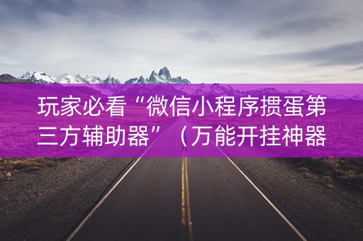 玩家必看“微信小程序掼蛋第三方辅助器”（万能开挂神器)
