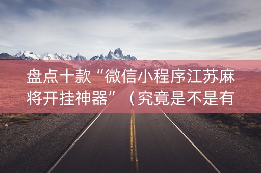 盘点十款“微信小程序江苏麻将开挂神器”（究竟是不是有挂)
