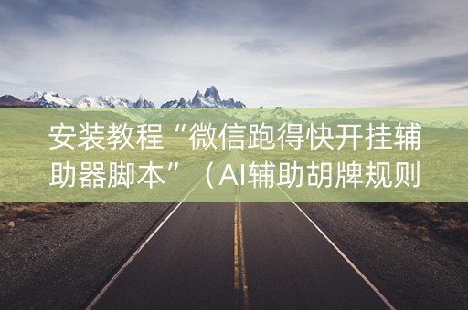 安装教程“微信跑得快开挂辅助器脚本”（AI辅助胡牌规则)