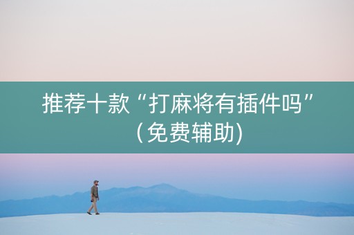 推荐十款“打麻将有插件吗”（免费辅助)