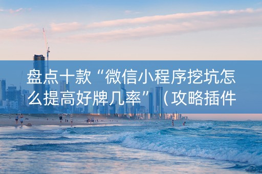 盘点十款“微信小程序挖坑怎么提高好牌几率”（攻略插件)