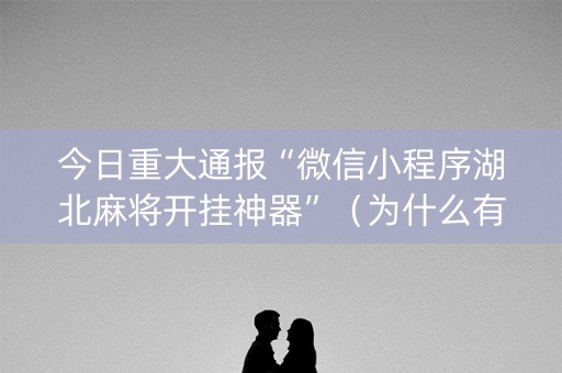 今日重大通报“微信小程序湖北麻将开挂神器”（为什么有人一直赢)