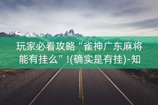 玩家必看攻略“雀神广东麻将能有挂么”!(确实是有挂)-知乎