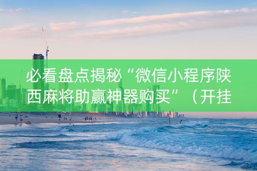 必看盘点揭秘“微信小程序陕西麻将助赢神器购买”（开挂辅助插件)